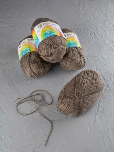 Пряжа Пехорка «Детская новинка» - (187 - Капучино)