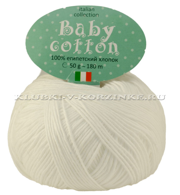 Пряжа Baby Cotton - (82 - Белый)