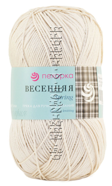Пряжа Пехорка "Весенняя" - (43 - Суровый лен)