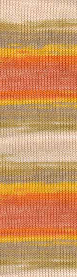 Пряжа BELLA BATIK Alize - (3265 - Крем, беж, коралл, оранжевый)