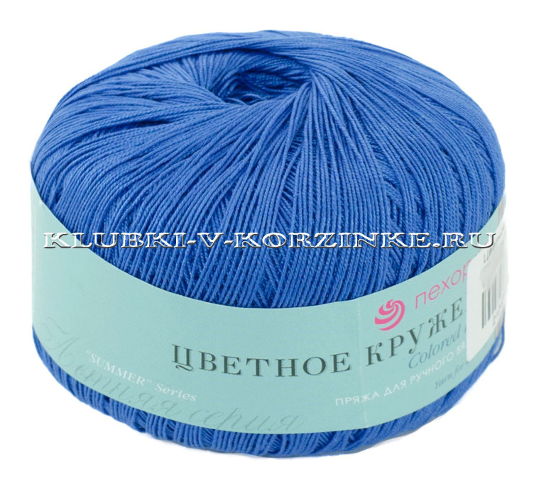 Пряжа Пехорка «Цветное кружево» - (26 - Василёк)