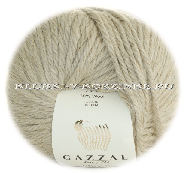 Пряжа Viking GAZZAL - (4008 - Суровый лён)
