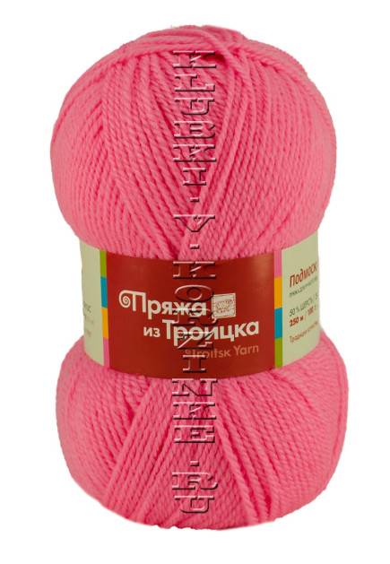 Пряжа Троицкая «Подмосковная» - (3492 - Ярко-розовый)