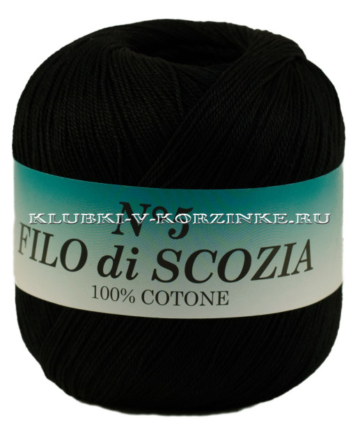 Пряжа Filo di Scozia №5 - (72 - Черный)