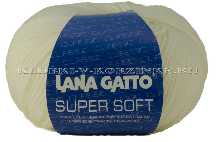 Пряжа Super Soft Lana Gatto - (10001 - Белый)