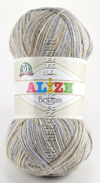 Пряжа Bodrum Alize - (51415 - Беж, серый, синий)