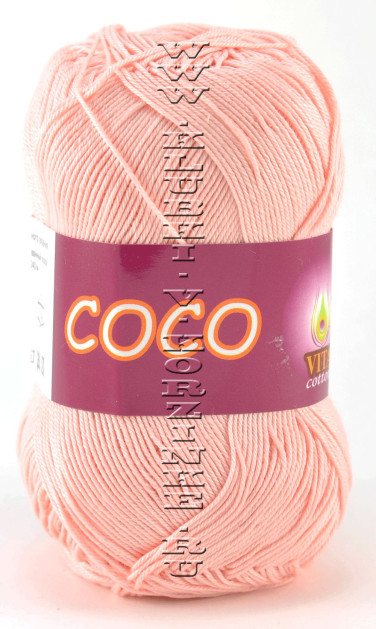 Пряжа VITA cotton "COCO" - (4317 - Розовая пудра)