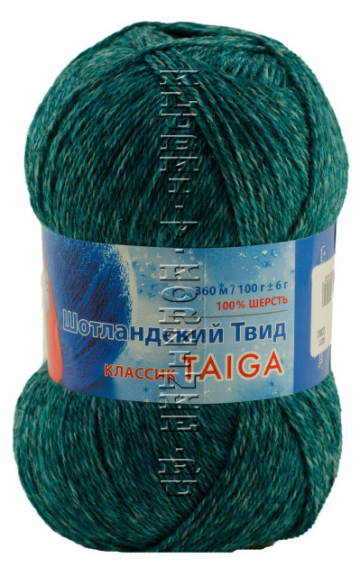 Пряжа Троицкая «Шотландский Твид» - (2380 - Морская волна меланж)