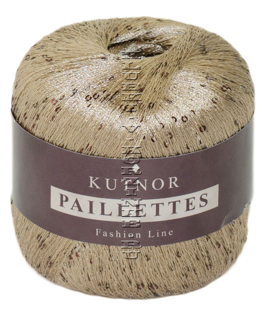 Пряжа Paillettes - (128 - Перламутрово - золотой)