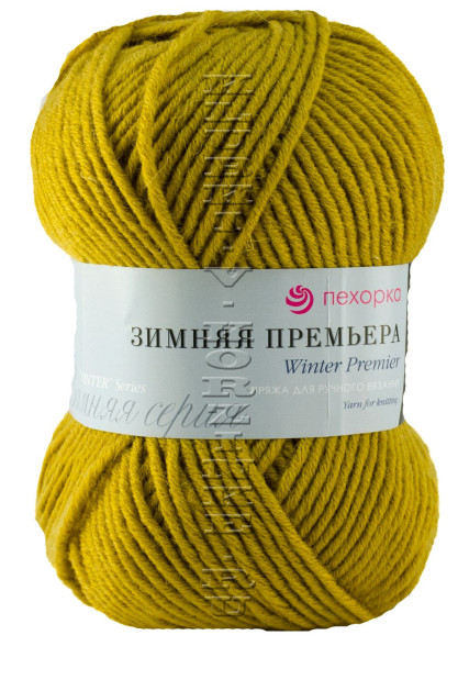 Пряжа Пехорка «Зимняя премьера» - (447 - Горчица)