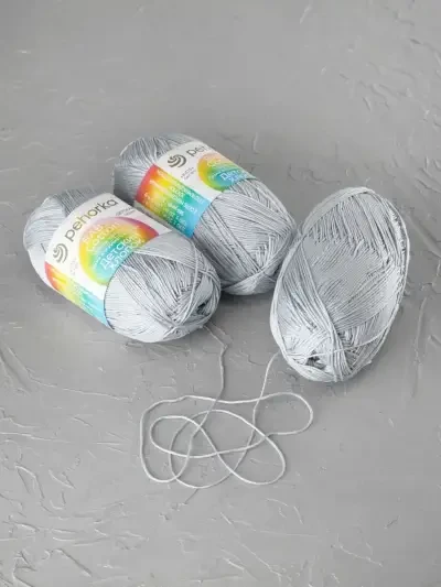 Пряжа Пехорка «Детский хлопок» - (08 - Светло-серый)