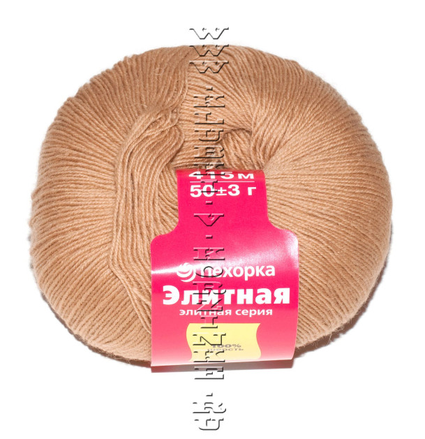 Пряжа Пехорка "Элитная" - (124 - Песочный)
