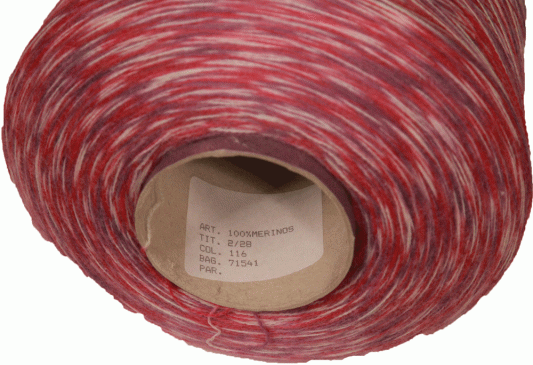 Пряжа итальянская Меринос 100%  (116 - Белый-фуксия-сиреневый меланж)