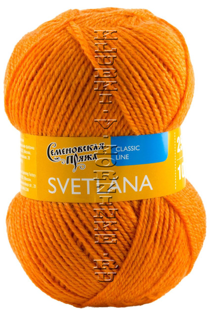Пряжа Семеновская «Светлана» - (655 - Ярко-оранжевый)