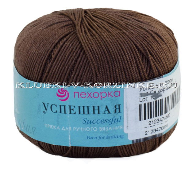 Пряжа Пехорка «Успешная» - (416 - Светло- коричневый)