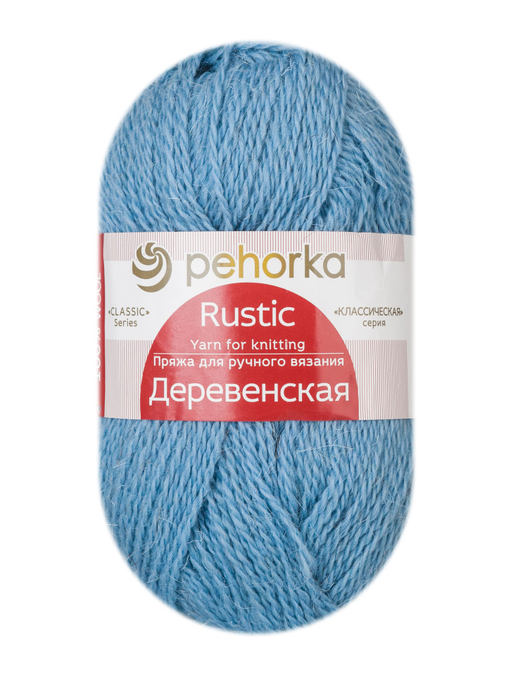 Пряжа Пехорка «Деревенская» - (177 - Голубое небо)