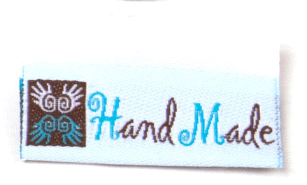 Жаккардовые этикетки Hand made - флажок