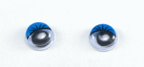 Глаза круглые с ресничками d 8 мм (MER-8 - синие)