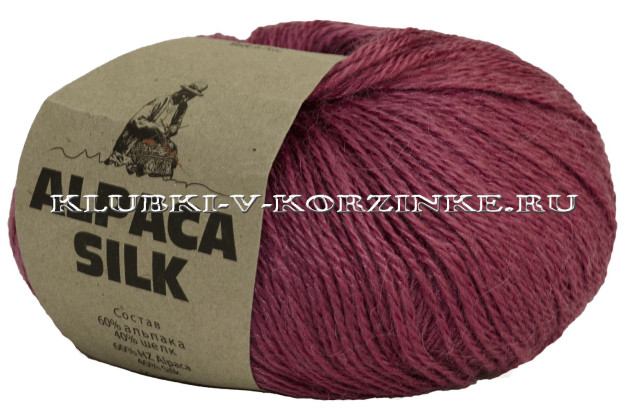 Пряжа Alpaca Silk (3730 - Сухая роза)