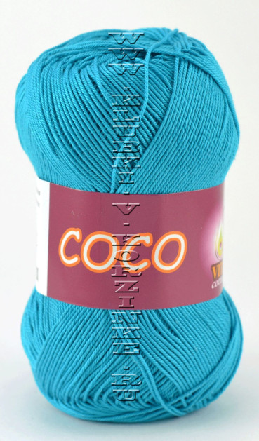 Пряжа VITA cotton "COCO" - (4315 - Темная голубая бирюза)