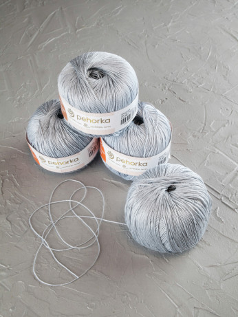 Пряжа Пехорка «Ажурная» - (08 - Светло-серый)